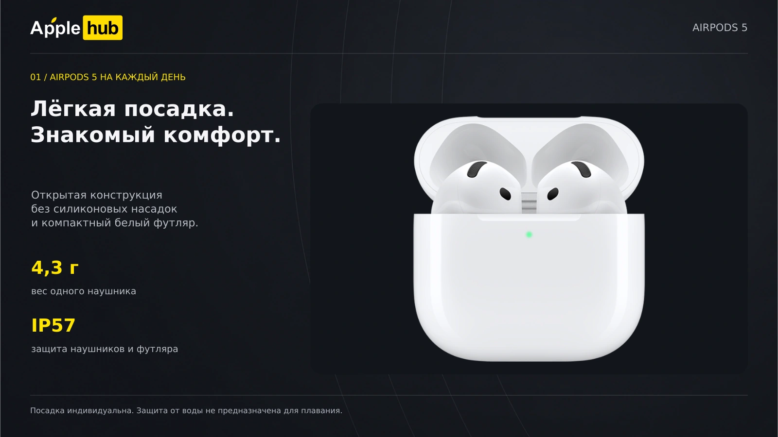 Apple AirPods 5 с футляром USB-C — AirPods 5 на каждый день