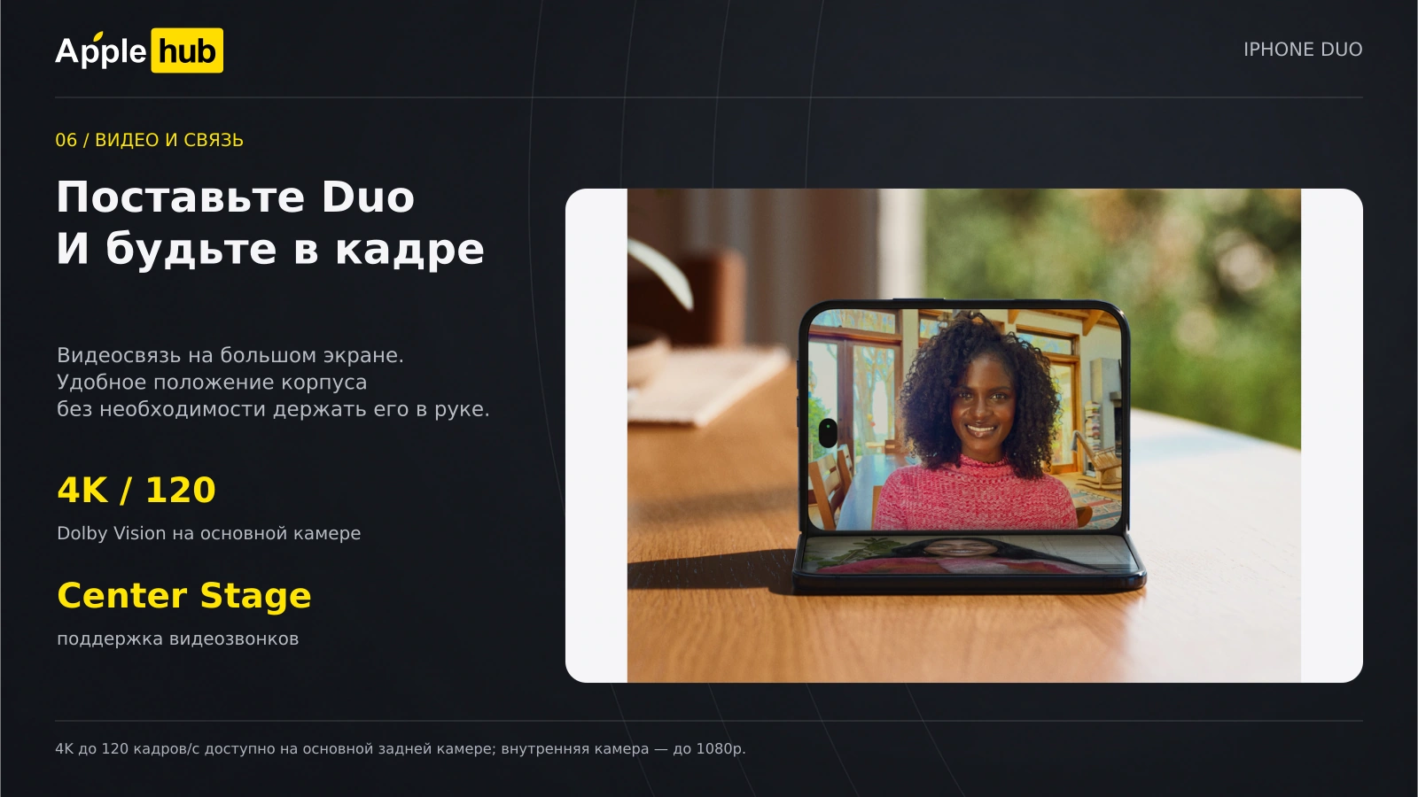 Apple iPhone Duo — Видео Dolby Vision и свободные руки