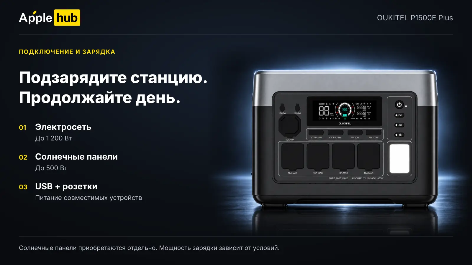 OUKITEL P1500E Plus — способы зарядки