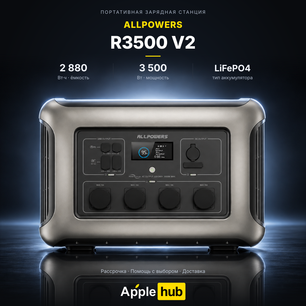 Портативная зарядная станция ALLPOWERS R3500 V2 (2880 Вт·ч, 3500 Вт)